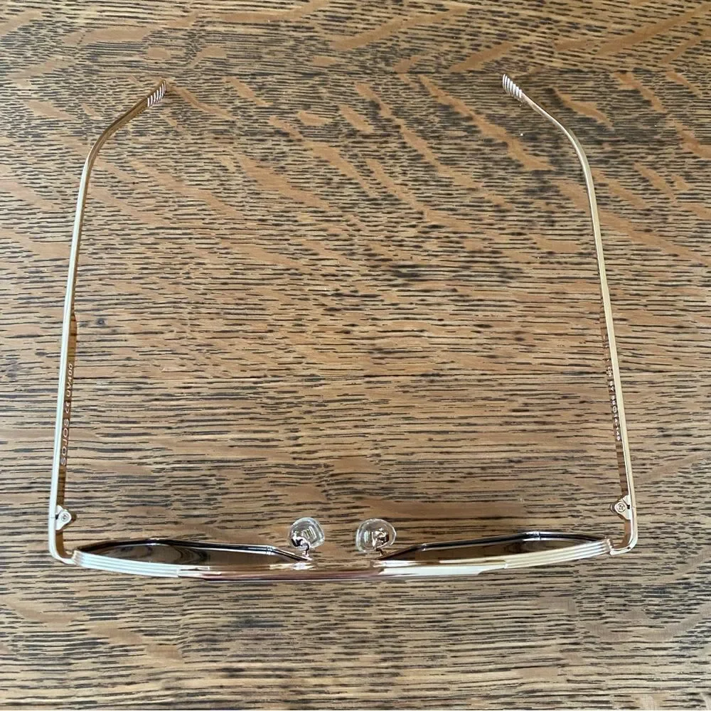 Sojos Pioneer Aviator Sunglasses. Gold Frame w/Green Lenses. New (NIB)! Unisex